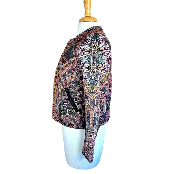 Hemant & Nandita Anthro Embroidered Quilted Studded Jacket - Picture 6 of 13